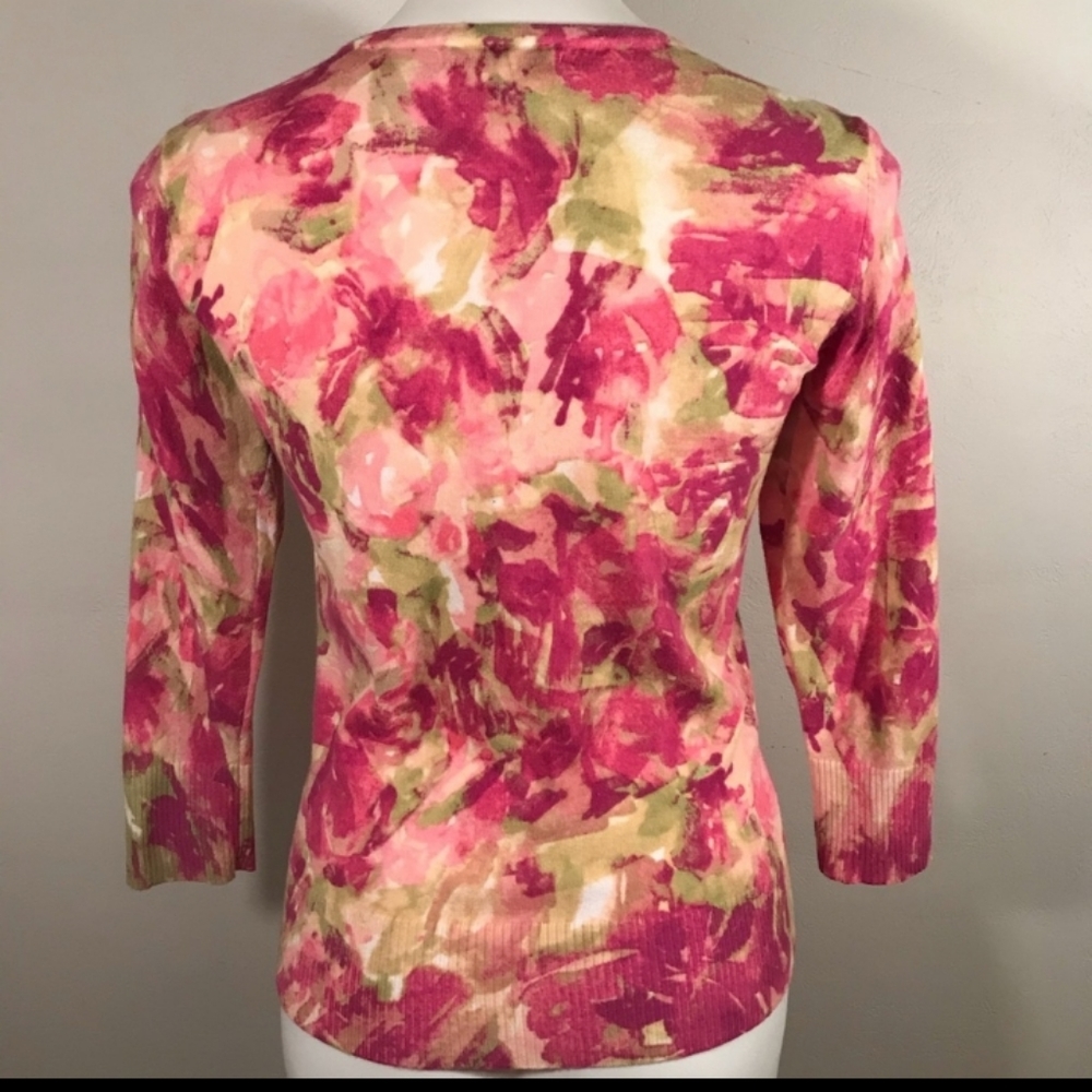 Susan Bristol Floral Sweater Pink/Green - Picture 3 of 7